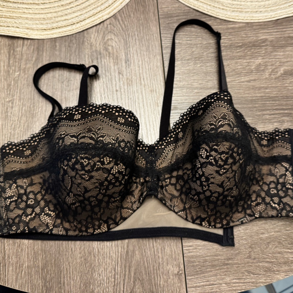 Black Lace Bra